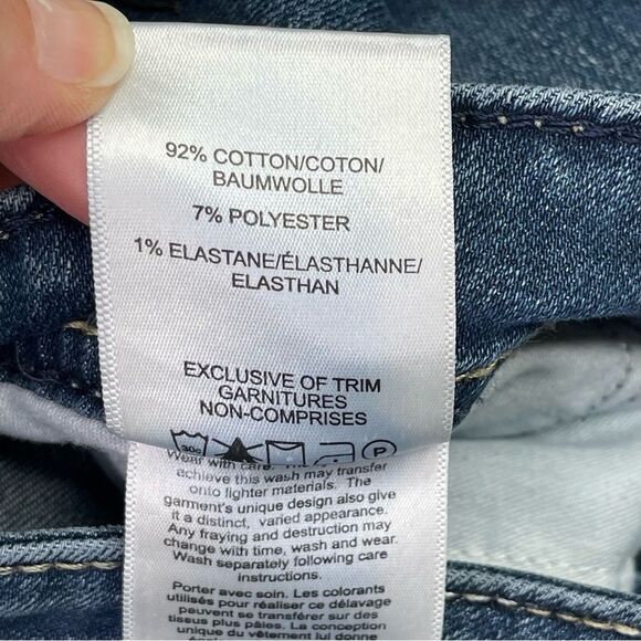 Silver Jeans Women’s 30X32 Blue Elyse Slim Boot Mid-Rise Dark Denim Stretch - Picture 8 of 13